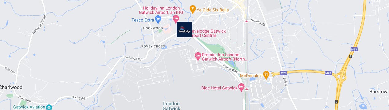 Travelodge Gatwick Airport Central Map